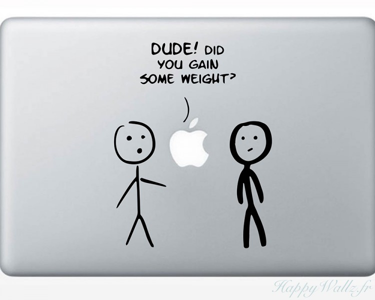 Laptop sticker-funny men